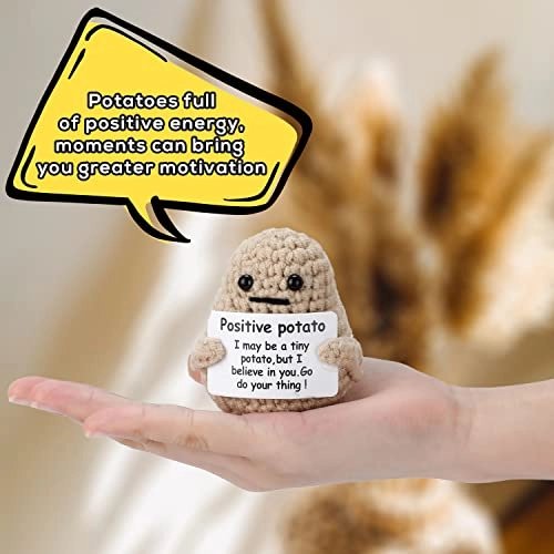 Mini Funny Knitted Potato - 7.5cm