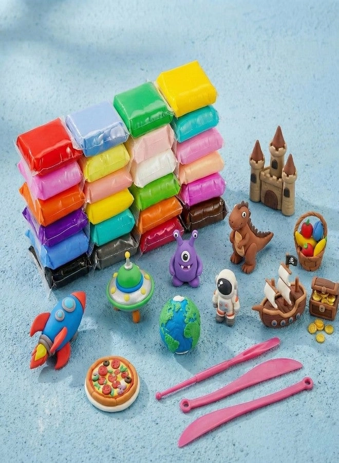 Air Dry Clay - Soft Non-Toxic Modeling Clay Set 24pcs.