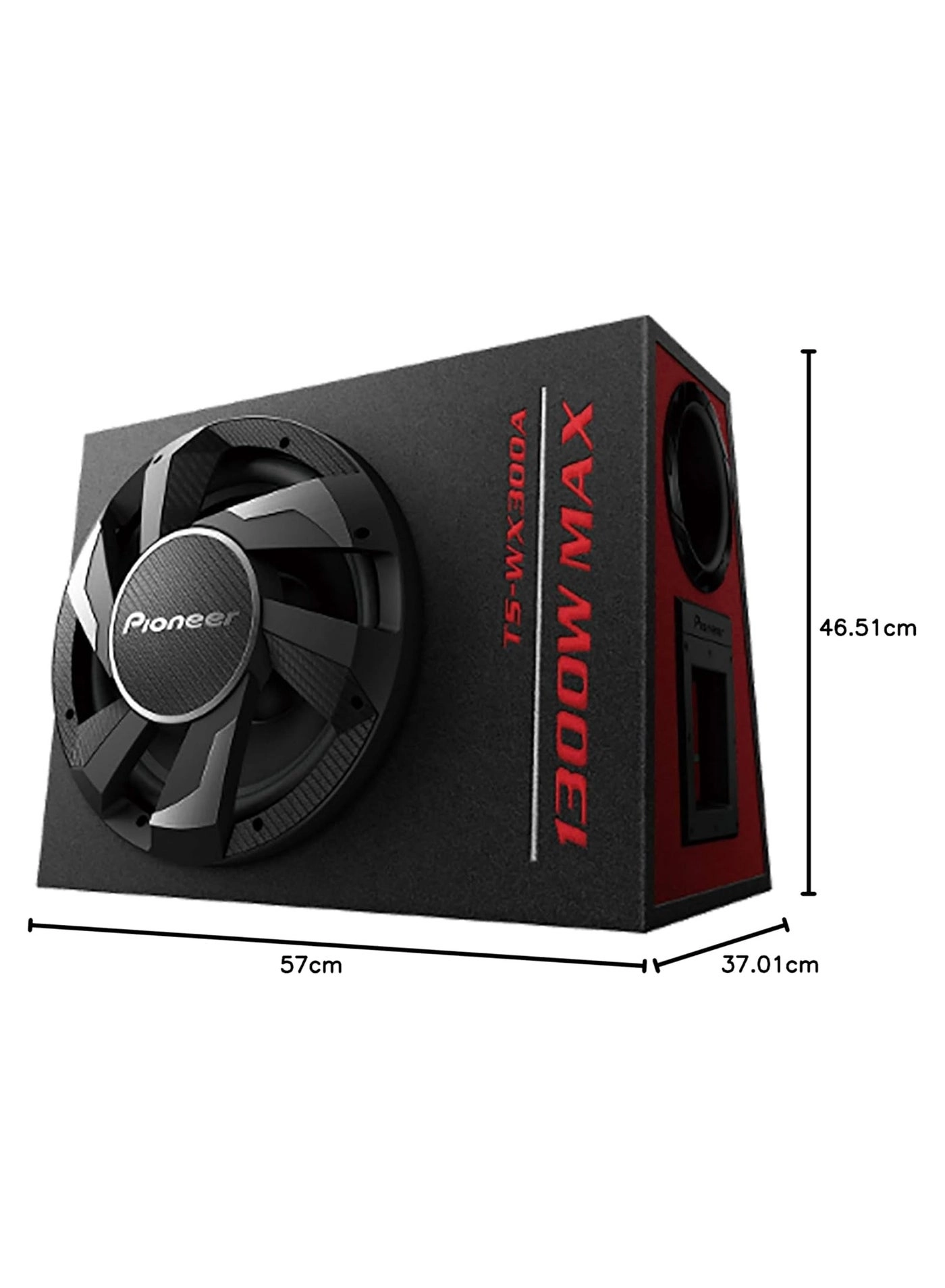 TS-WX300TA - 12″ Bass-Reflex Tube Type Active Subwoofer