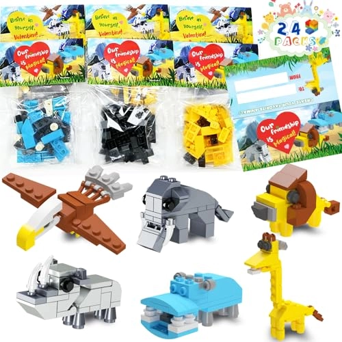 Safari Animal Building Blocks - Animal 24 pcs Pack