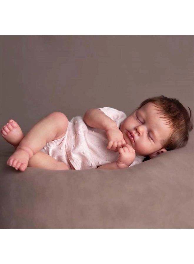 Reborn Baby Doll - 18 inch Silicone Vinyl Girl Ages 36 months+