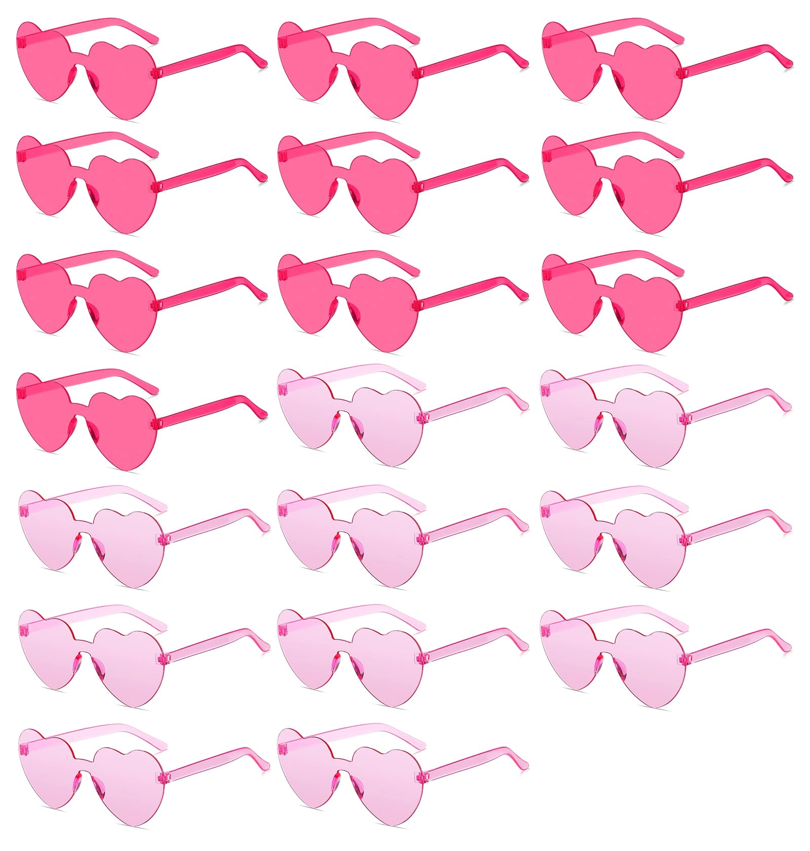 Colrea Heart Sunglasses - Transparent Pack