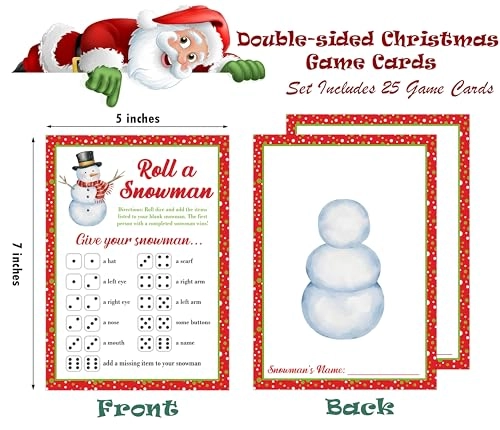 Roll A Snowman Dice Game - Adult 25 pcs