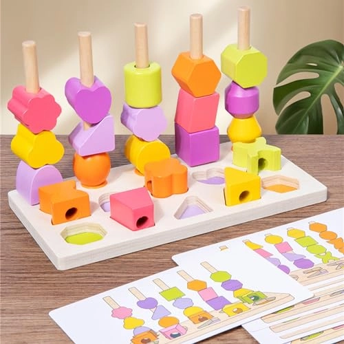 Wooden Beads Sequencing Toy Set - 2 - 12 months 21 piece(s)