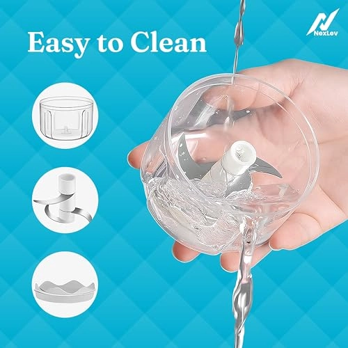 Mini Electric Chopper - 250ml One-Touch Operation