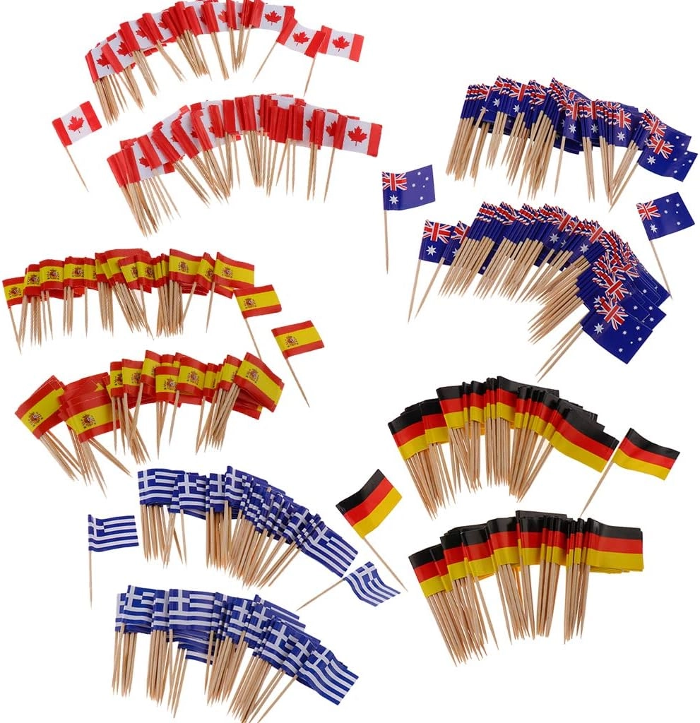 Flag Toothpicks - 100pcs wedding party birthday party