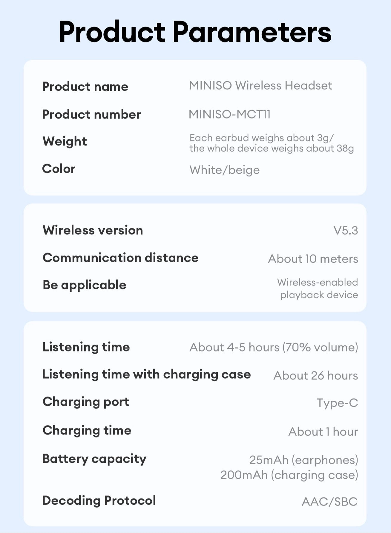 MCT11 Wireless Earbud