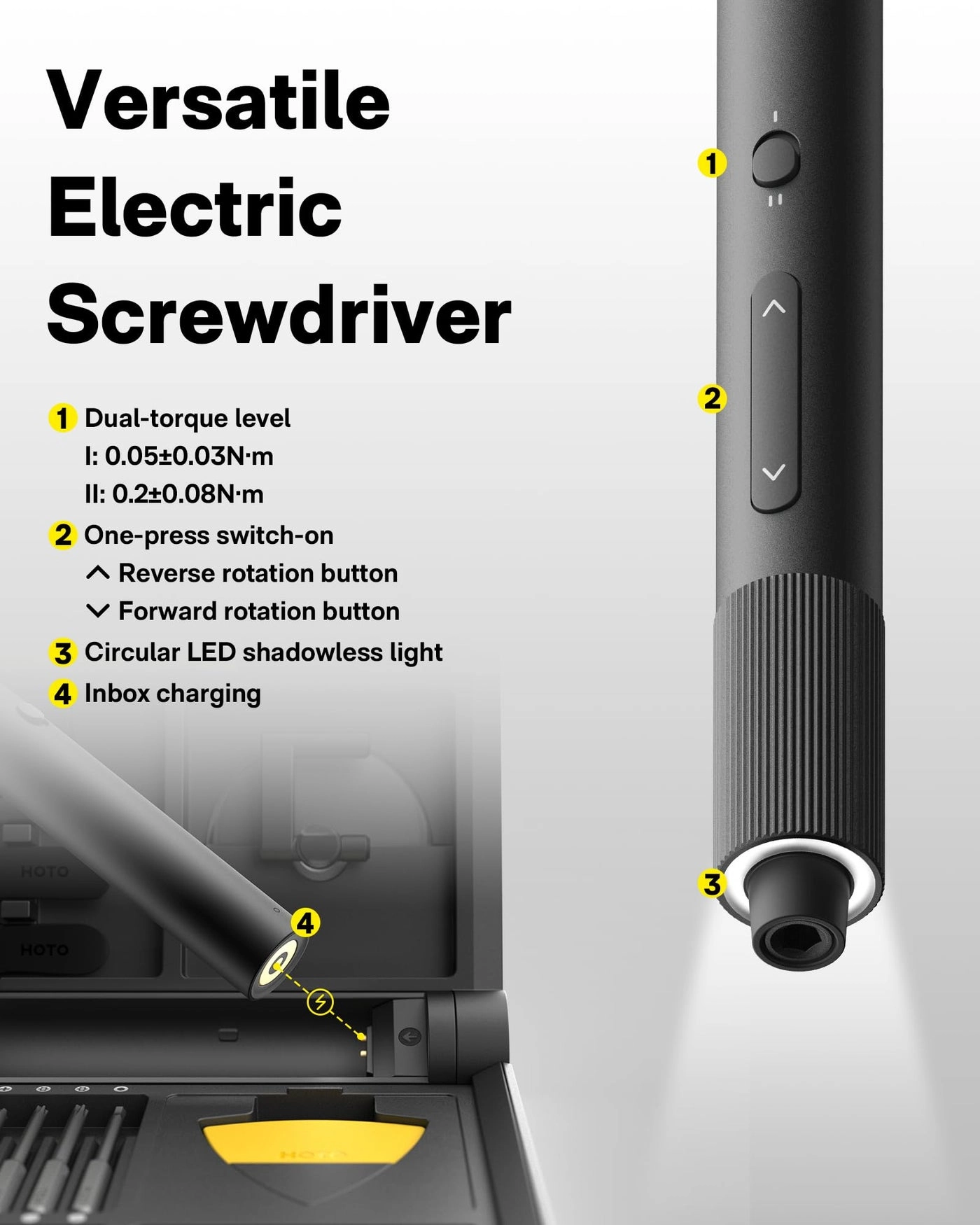 Electric Precision Screwdriver Kit - 25 Precision Bits Rechargeable