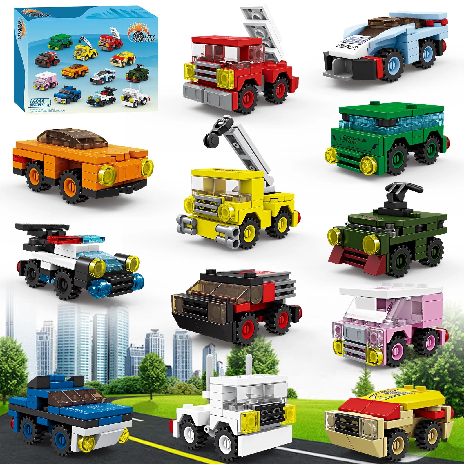 Kazi City Vehicles Building Set - 584 pcs