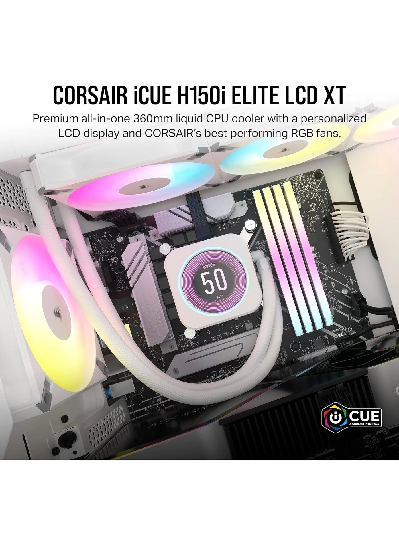 iCUE H150i Elite LCD XT - Three AF120