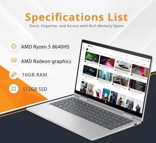 Envy x360 A57DNEA - 14'' Ryzen 5-8640HS 16GB DDR5 512GB SSD