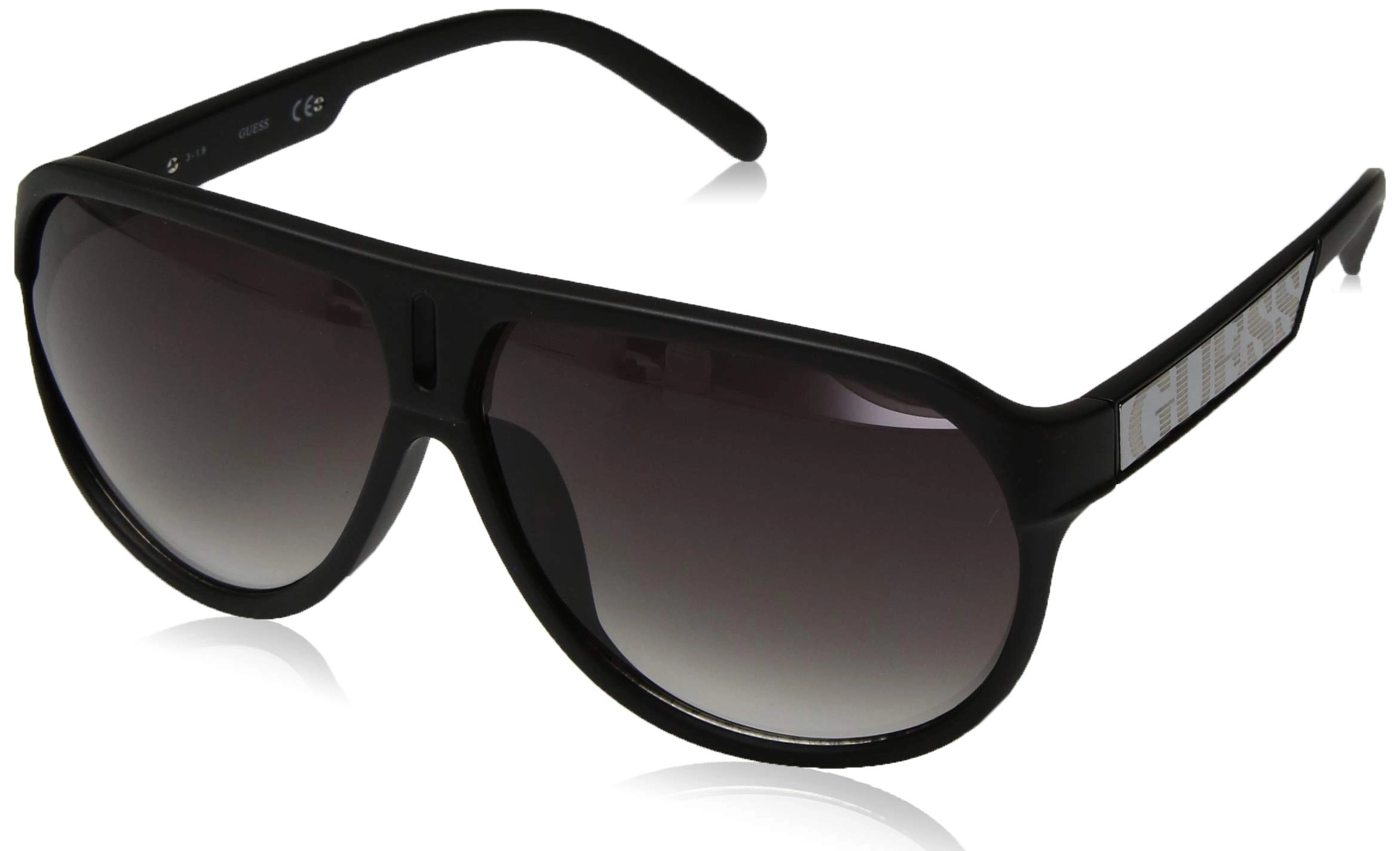 GUESS Round Aviator Sunglasses - 64 millimeter Mblk-35