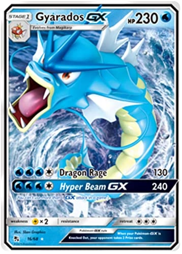 Pokemon Gyarados GX 16/68 - English + Toploader