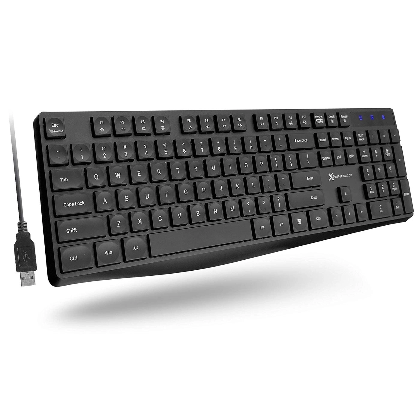 Backlit Large Print Keyboard - Full Size USB|USB-A