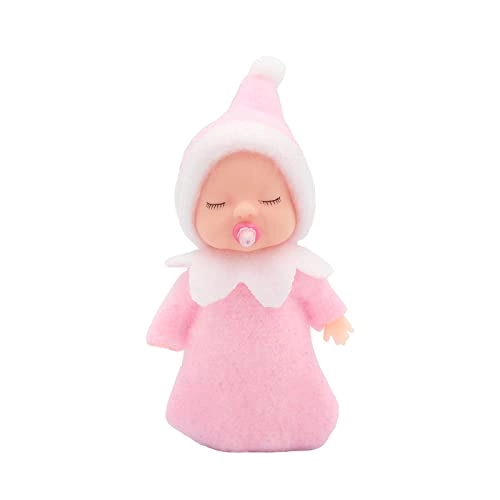 Sleeping Elf Doll - 10cm Plastic Purple