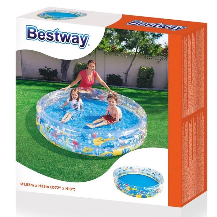 3-Ring Deep Dive Swimming Pool - 182.9 cm