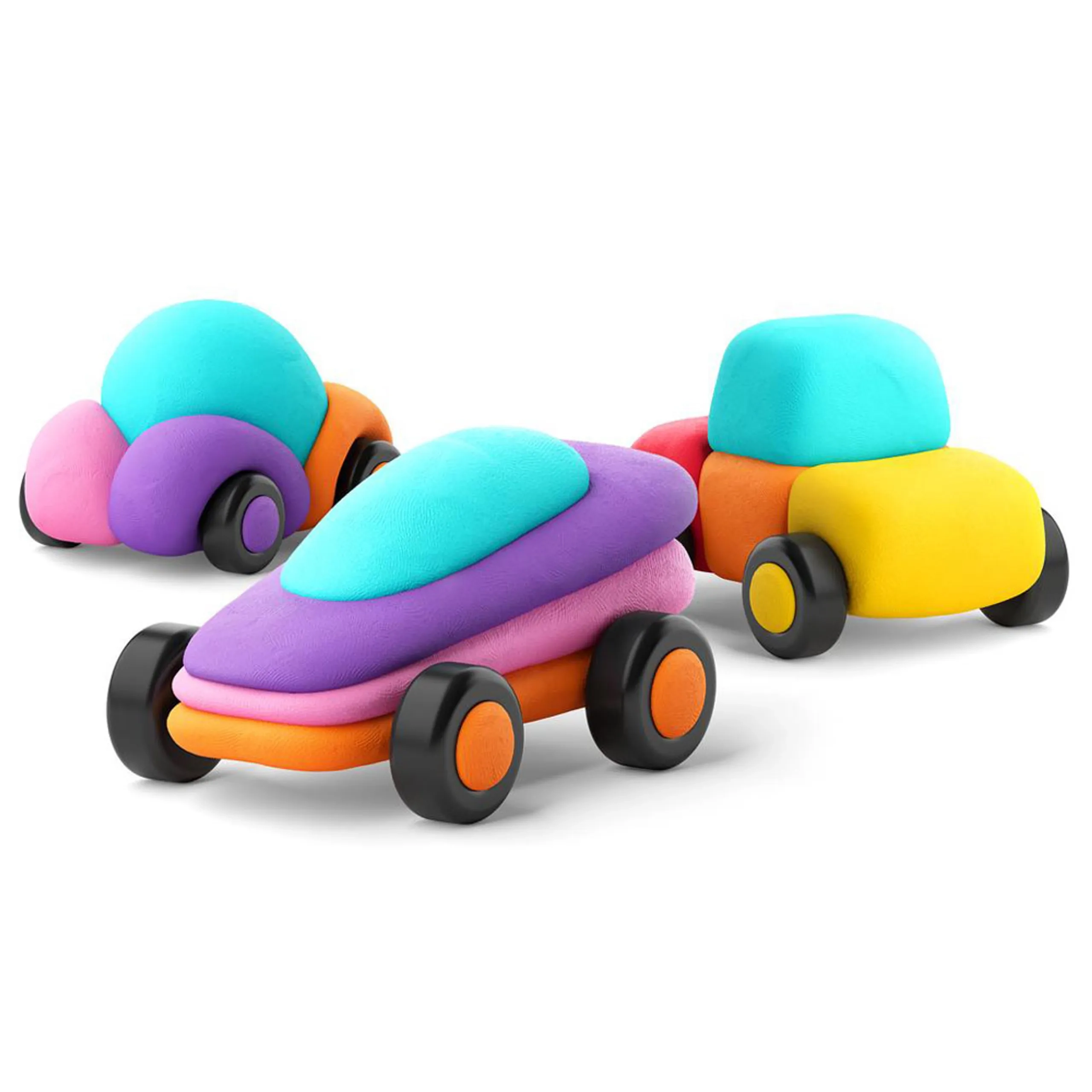 Eco Cars Air Dry Clay Kit - 3+ years 6 cans