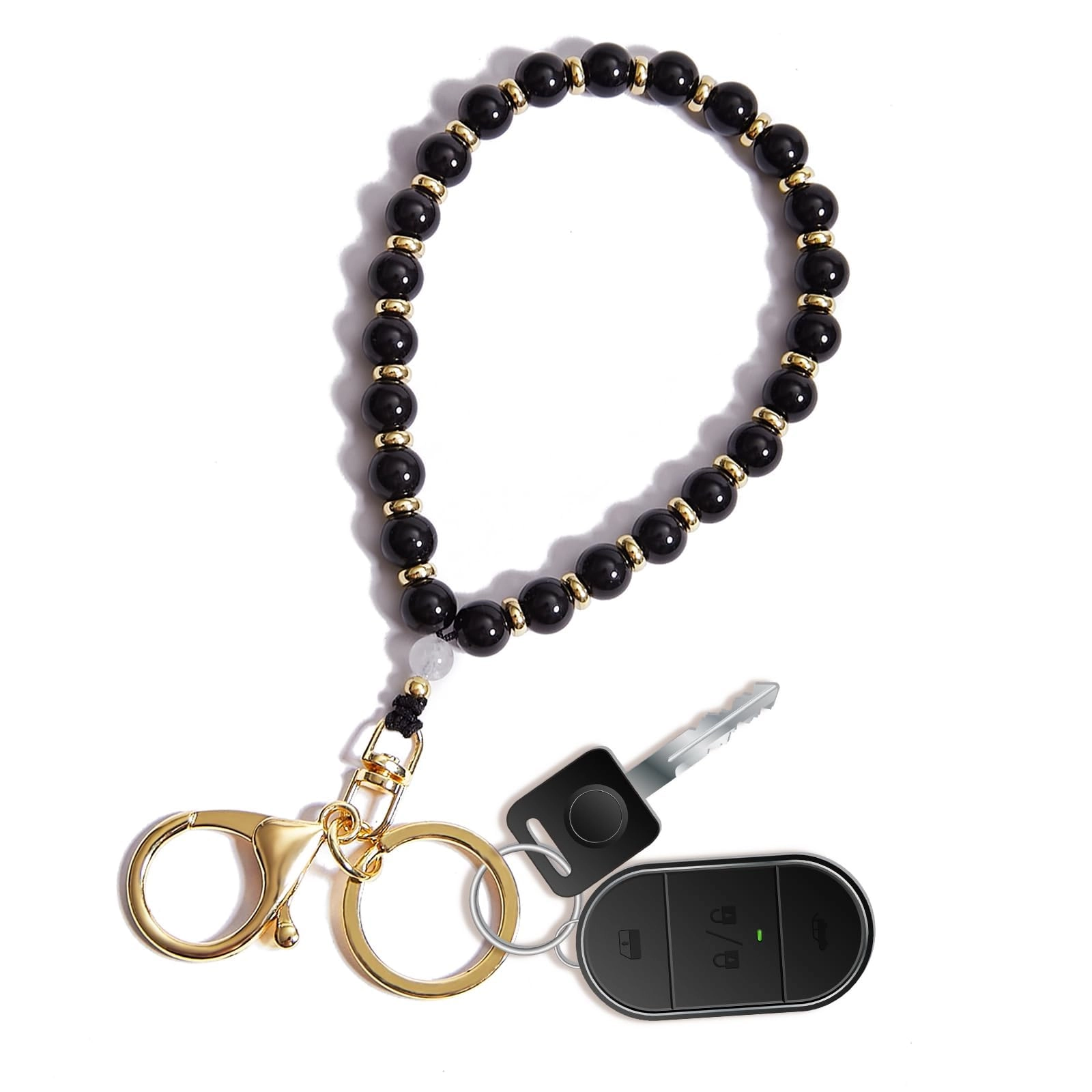 Beaded Keychain Wristlet - crystal keychain