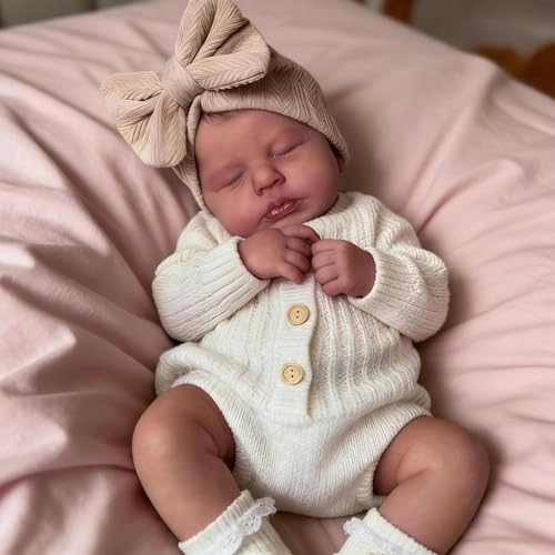 LOULOU Reborn Baby Doll - 20 Inch Soft Cloth Body & Vinyl Limbs Sleeping Ages 3+