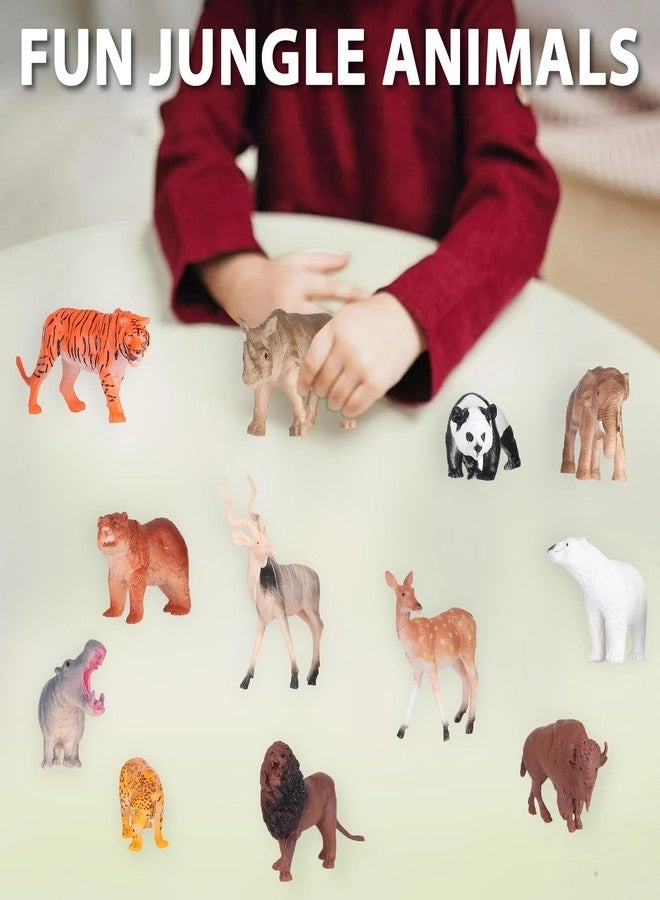 Wild Animal Toy Set - 12 Pcs