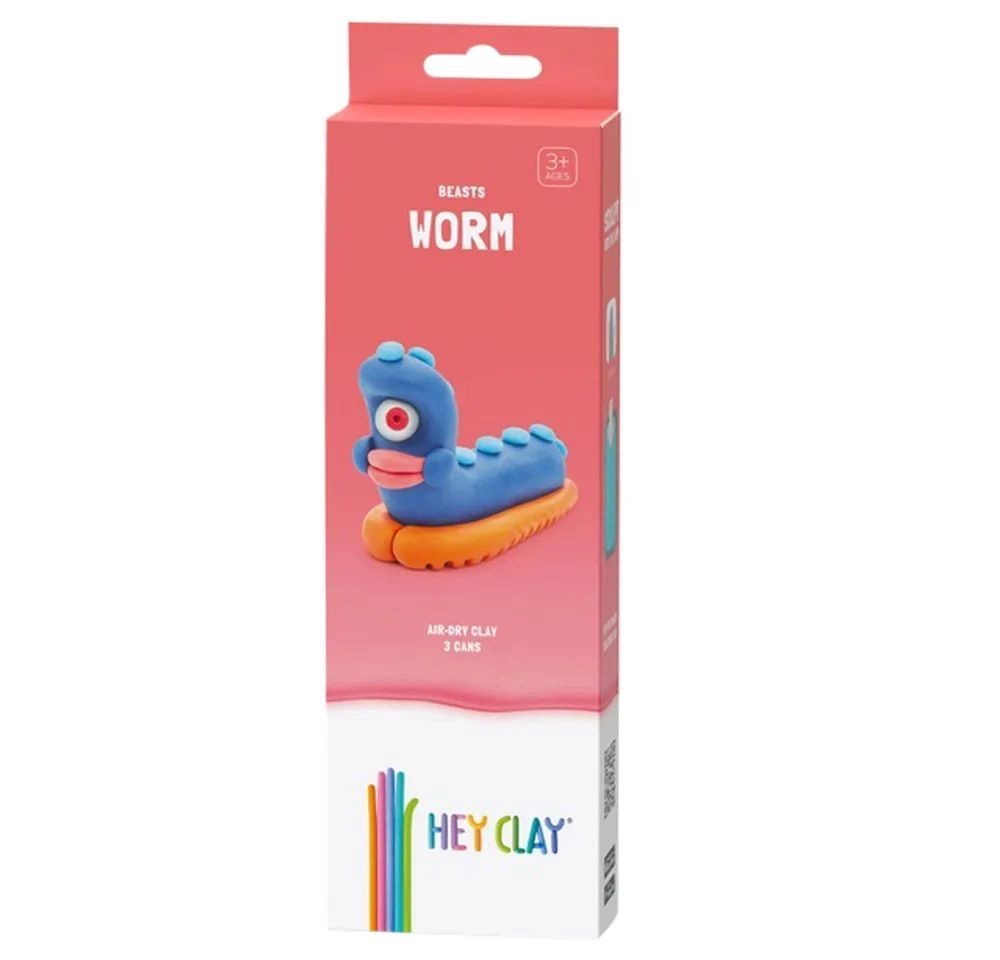 HEY CLAY DIY Worm Plastic Modelling Air Dry Clay Kit - 3+ years