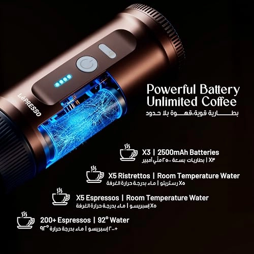 Portable Espresso Coffee Machine - 0.08 Liter Nespresso & Coffee Powder