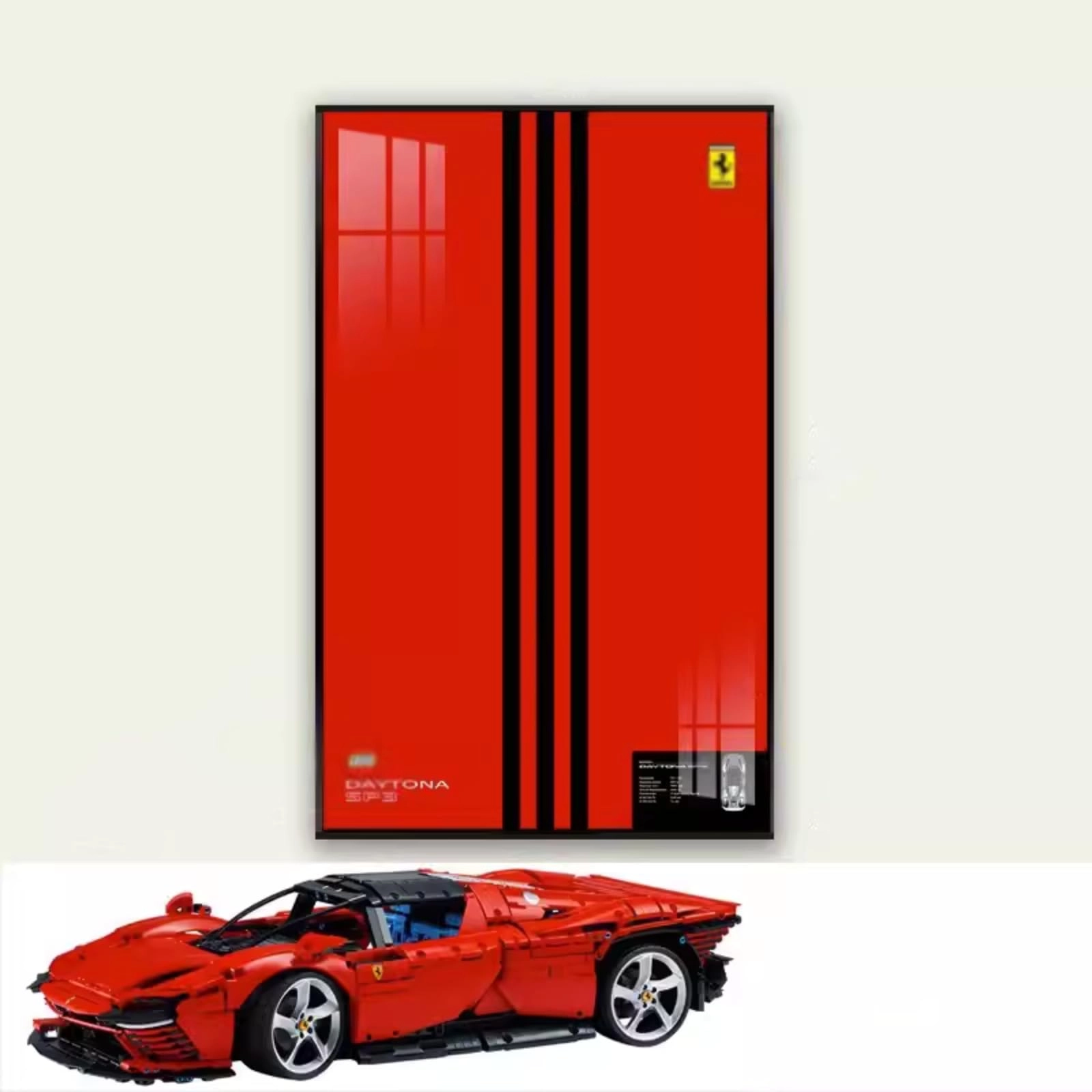 Figures Display Wall Mount - Acrylic for LEGO Ferrarri S-P-3 42143