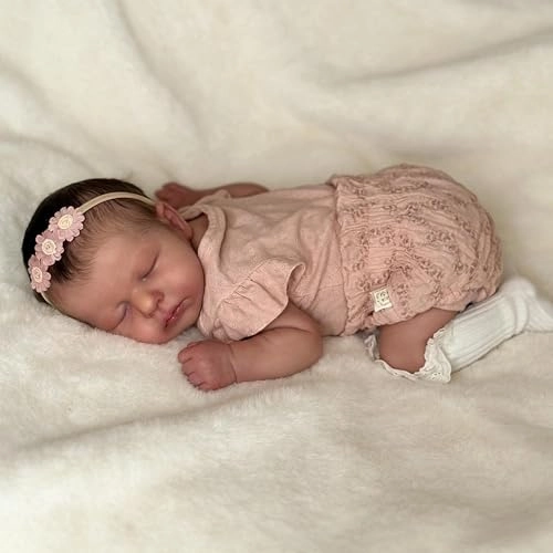 LOULOU Reborn Baby Doll - 20 Inch Soft Cloth Body & Vinyl Limbs Sleeping Ages 3+