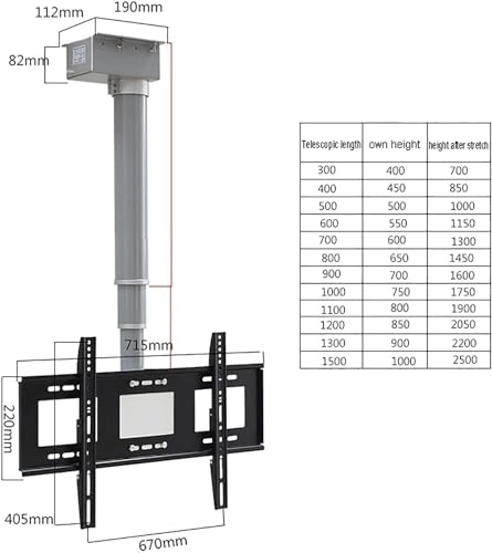 Ceiling TV Mount - 50kg 26-70 inch