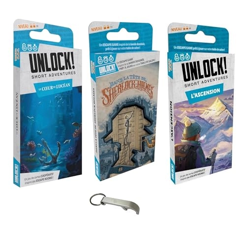 Unlock Short Adventures: Ascension + Unlock Short Adventures: Heart of the Ocean + Unlock Short Adventures: In The Head of Sherlock Holmes + Bottle Opener (French)