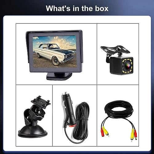 Reversing Camera - Night vision wired + Monitor - 4.3 Inch 1024 x 600