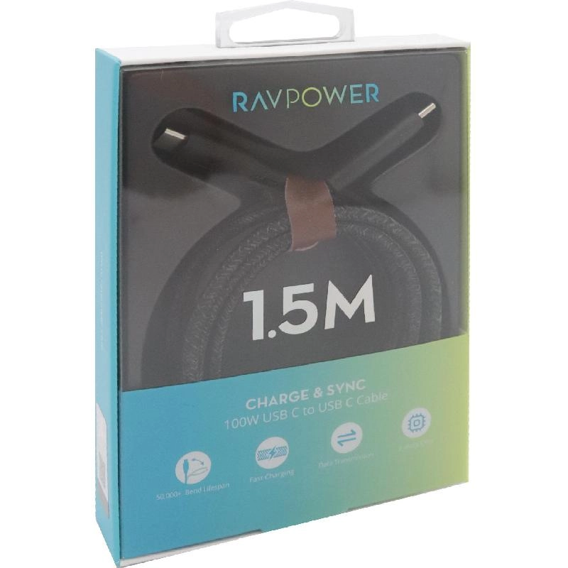 Charge Cable 100W USB-C to USB-C 1.5m Braided