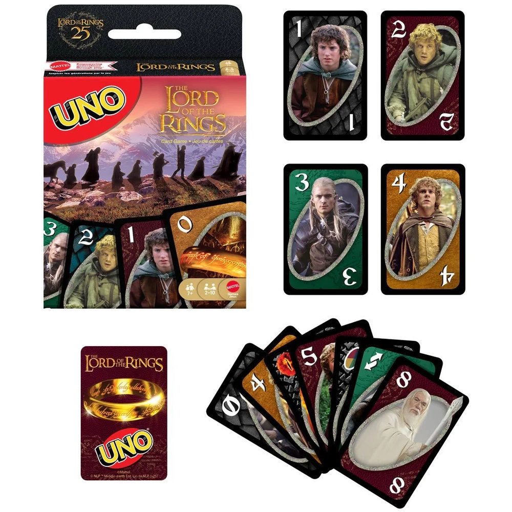 Mattel Uno The Lord Of The Rings - 7 years and up