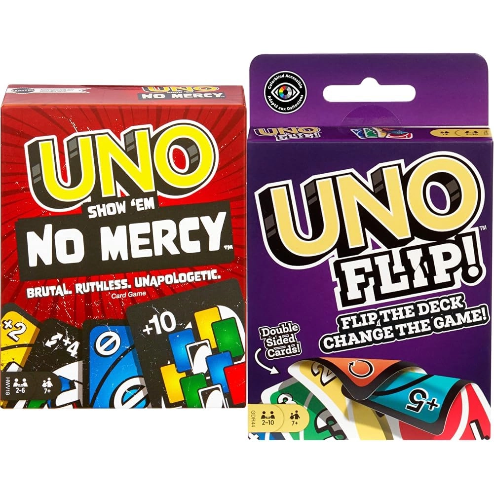 Mattel Games UNO FLIP! + UNO Show 'em No Mercy