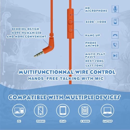 MD-H01 - Kids Wired 85dB Foldable On-Ear with Mic