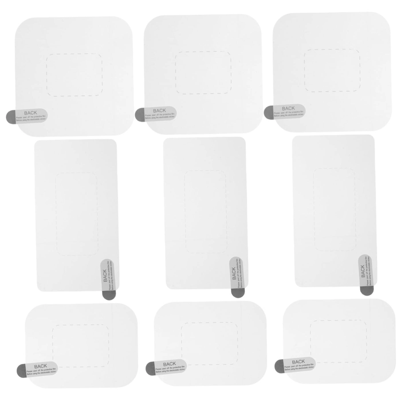 Protective Shields - 12 Sheets Electrostatic