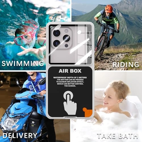 Waterproof Case - Thermoplastic Polyurethane for iPhone 15/14/13/12 Pro Max, Samsung S24/S23 Ultra