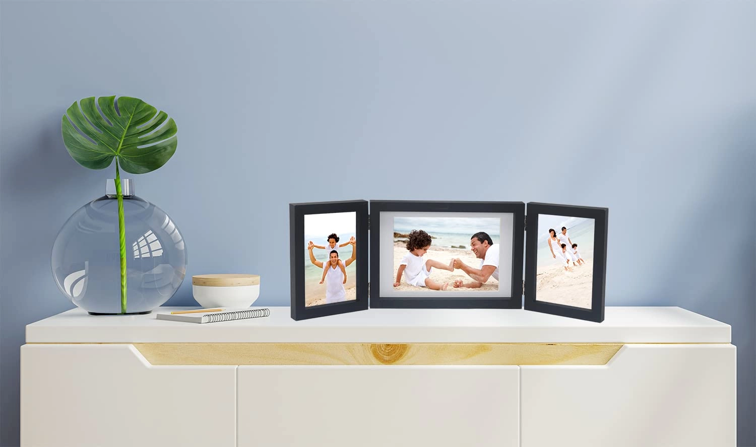 Triple Multi Photo Frame - 2-4x6''+5x7'' 3