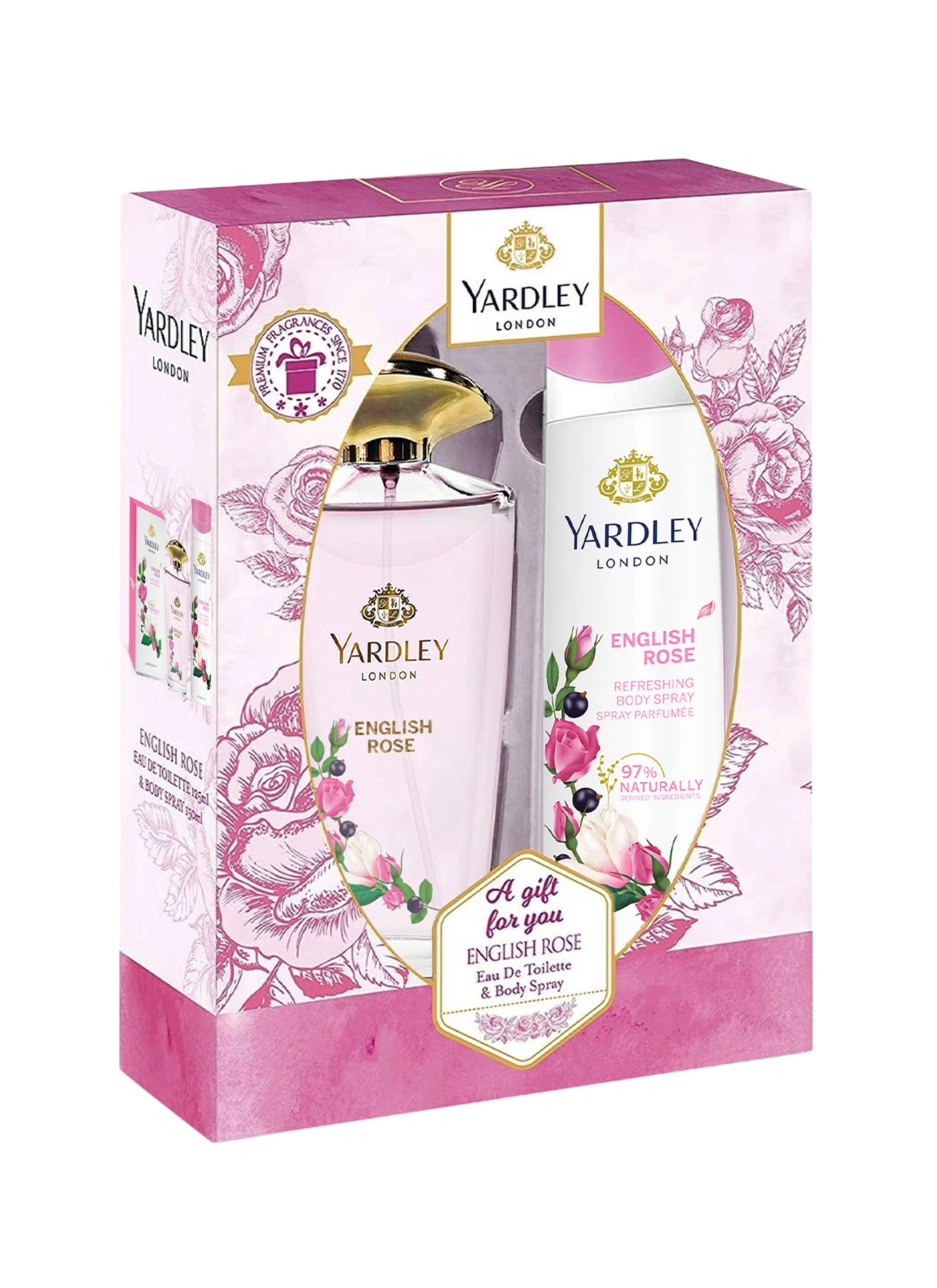 Yardley English Rose - Eau de Toilette 125ml 150ml Pack of 2