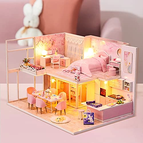 DIY Miniature Doll House Kit - Mini Toy House Dust Proof Cover