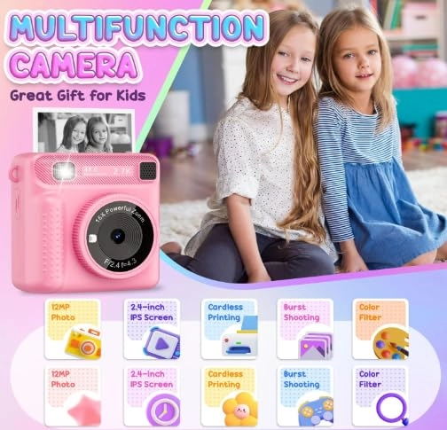 Instant Print Camera - 1080P 32GB