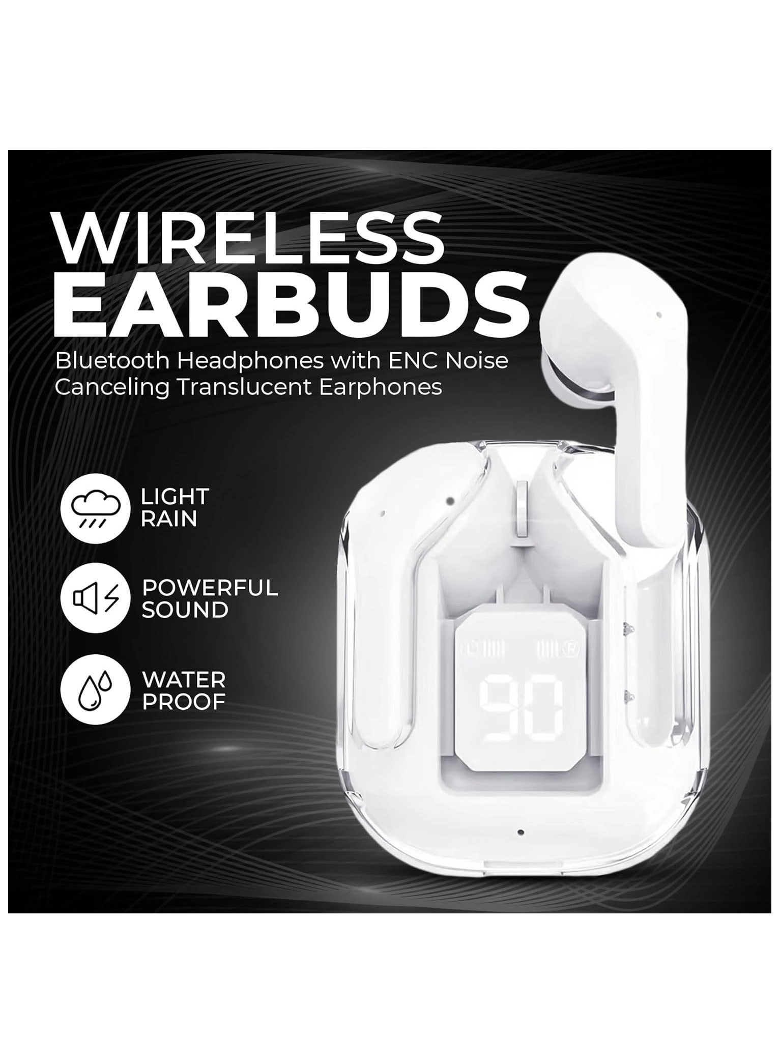 5.3 Wireless Bluetooth Transparent Earbuds