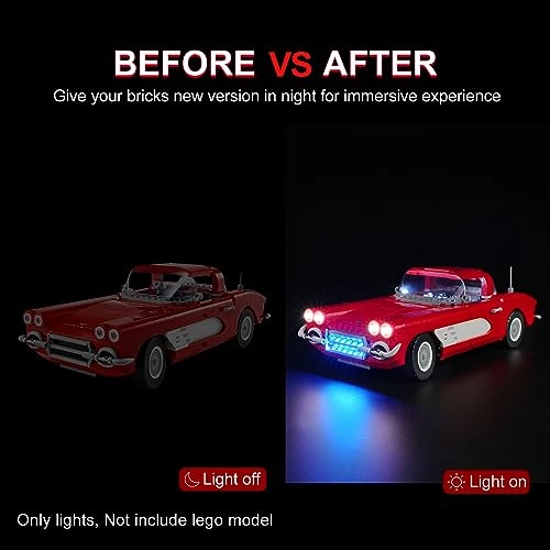 LED Light Kit for LEGO 10321 Corvette - Plastic 1