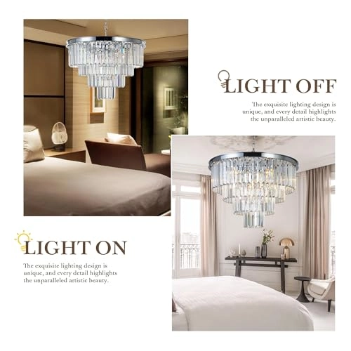 4-Tier Chandelier - Dimmable