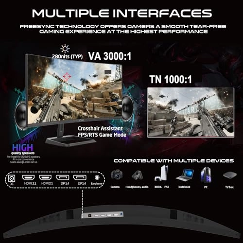 34 Inch Curved WQHD Gaming Monitor - GOC34WQHD100VA 34 in 3440x1440