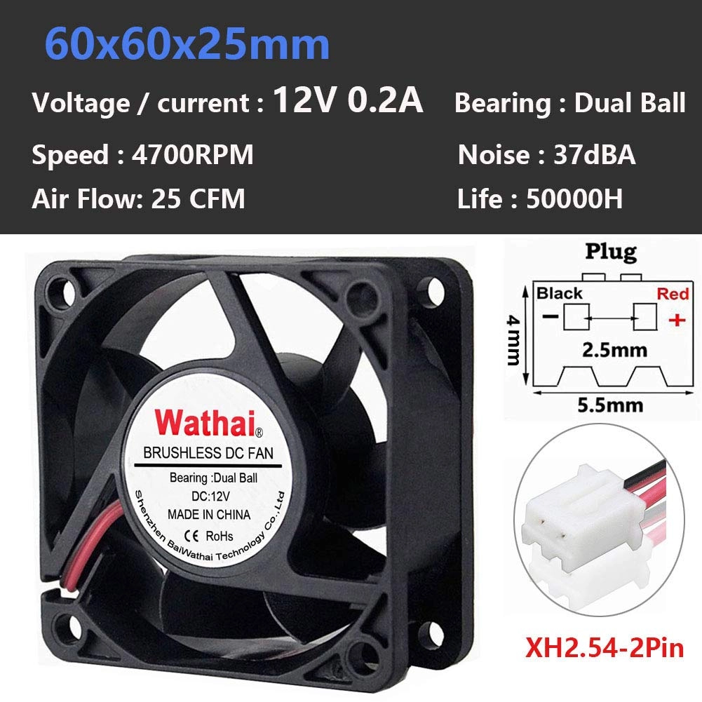 DC Exhaust Cooling Fan - 1 Piece 60mm