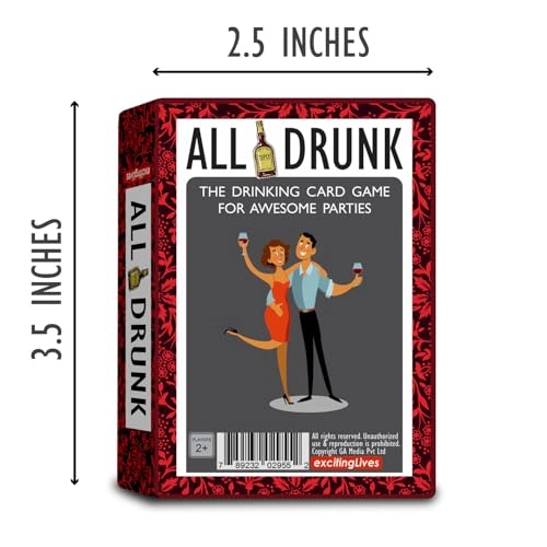 All Drunk Party Drinking Game - Adult 100 cards