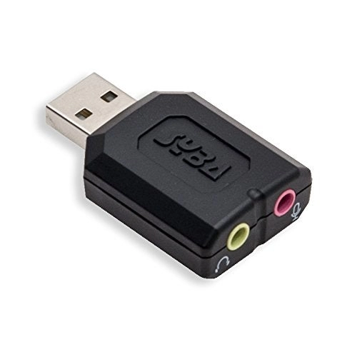 SYBA USB Stereo Sound Adapter for Windows Mac Linux - 35mm Audio Mic Jack