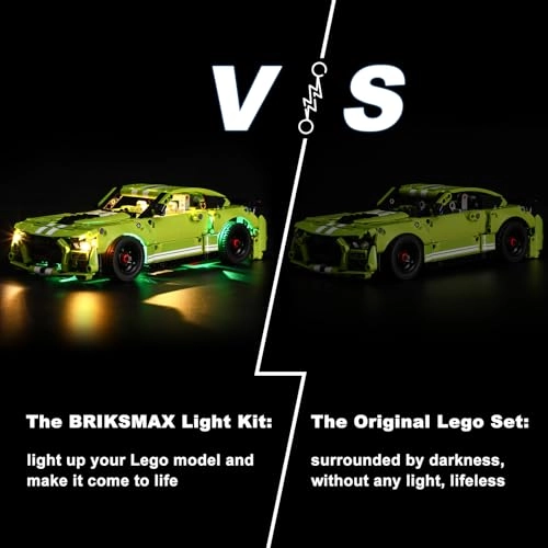 Led Lighting Kit For Techinc Ford Mustang Shelby Gt500 - Compatible With Lego 42138