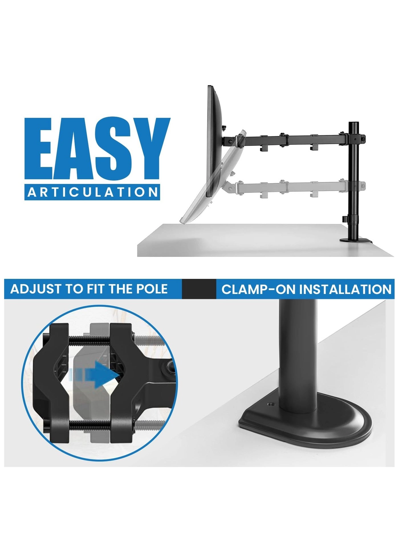 Single Monitor Desk Mount - 1 32 Inch